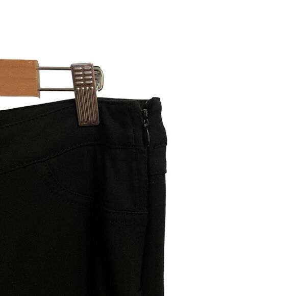 White House Black Market Black Button Ankle Side Zip Rayon Spandex Blend Pants - Picture 2 of 7